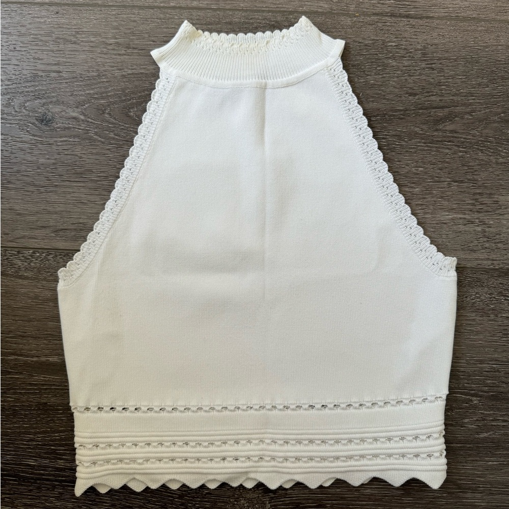 Zara high neck white top